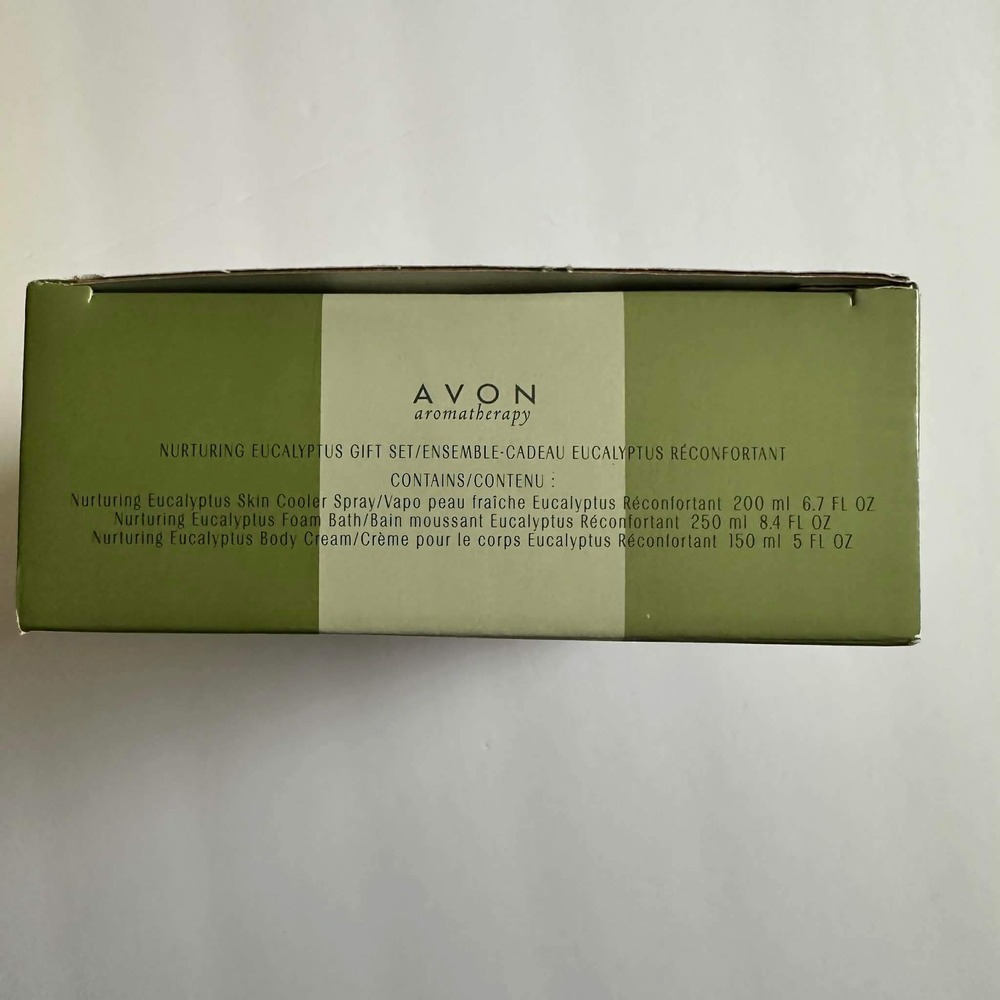 Avon Aromatherapy Nurturing Eucalyptus Gift Set Skin Cooler Foam Bath Body Cream - Picture 7 of 9